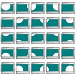 Polka Dots - White on Teal 9mm Italian Charm (25 pack)
