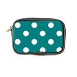 Polka Dots - White on Teal Coin Purse