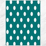 Polka Dots - White on Teal Canvas 12  x 16 