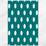 Polka Dots - White on Teal Canvas 12  x 18 
