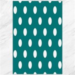 Polka Dots - White on Teal Canvas 20  x 30 
