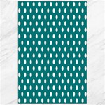 Polka Dots - White on Teal Canvas 24  x 36 