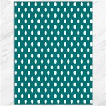 Polka Dots - White on Teal Canvas 36  x 48 
