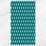 Polka Dots - White on Teal Canvas 40  x 72 