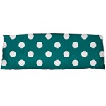 Polka Dots - White on Teal Body Pillow Case (Dakimakura) (One Side)