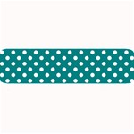 Polka Dots - White on Teal Medium Bar Mat