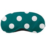 Polka Dots - White on Teal Sleeping Mask