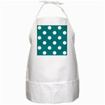 Polka Dots - White on Teal BBQ Apron