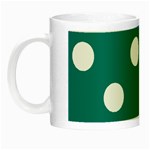 Polka Dots - White on Teal Night Luminous Mug
