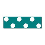 Polka Dots - White on Teal Sticker Bumper (10 pack)