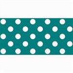 Polka Dots - White on Teal 4  x 8  Photo Cards