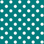 Polka Dots - White on Teal ScrapBook Page 8  x 8 