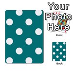 Polka Dots - White on Teal Multi-purpose Cards (Rectangle)