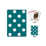 Polka Dots - White on Teal Playing Cards (Mini)
