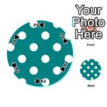 Polka Dots - White on Teal Playing Cards 54 (Round)