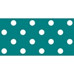 Polka Dots - White on Teal YOU ARE INVITED 3D Greeting Card (8x4)