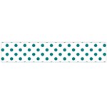 Polka Dots - Teal on White Flano Scarf (Large)