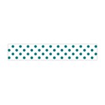 Polka Dots - Teal on White Flano Scarf (Mini)