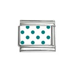 Polka Dots - Teal on White Italian Charm (9mm)