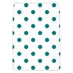 Polka Dots - Teal on White Removable Flap Cover (L)