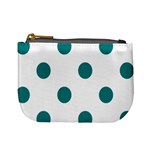 Polka Dots - Teal on White Mini Coin Purse