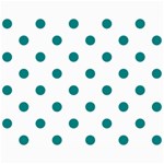 Polka Dots - Teal on White Collage 8  x 10 