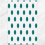 Polka Dots - Teal on White Canvas 12  x 18 