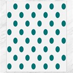 Polka Dots - Teal on White Canvas 20  x 24 