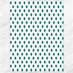 Polka Dots - Teal on White Canvas 36  x 48 