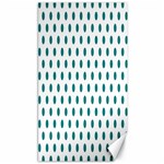 Polka Dots - Teal on White Canvas 40  x 72 