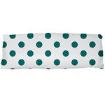 Polka Dots - Teal on White Body Pillow Case Dakimakura (Two Sides)