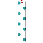 Polka Dots - Teal on White Large Book Mark