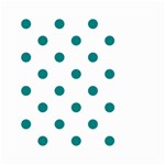 Polka Dots - Teal on White Small Garden Flag (Two Sides)
