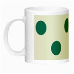 Polka Dots - Teal on White Night Luminous Mug