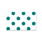 Polka Dots - Teal on White Sticker Rectangular (10 pack)