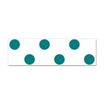 Polka Dots - Teal on White Sticker Bumper (10 pack)