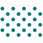 Polka Dots - Teal on White 5  x 7  Photo Cards
