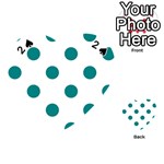 Polka Dots - Teal on White Playing Cards 54 (Heart)