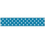 Polka Dots - White on Cerulean Flano Scarf (Large)