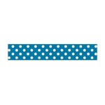 Polka Dots - White on Cerulean Flano Scarf (Mini)