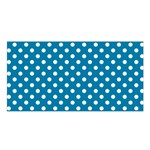 Polka Dots - White on Cerulean Satin Shawl