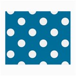 Polka Dots - White on Cerulean Small Glasses Cloth