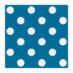 Polka Dots - White on Cerulean Medium Glasses Cloth