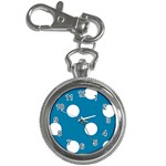 Polka Dots - White on Cerulean Key Chain Watch