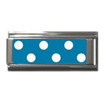 Polka Dots - White on Cerulean Superlink Italian Charm (9mm)