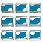 Polka Dots - White on Cerulean 9mm Italian Charm (9 pack)