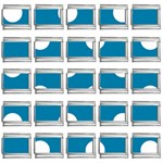 Polka Dots - White on Cerulean 9mm Italian Charm (25 pack)