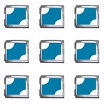 Polka Dots - White on Cerulean Mega Link Italian Charm (9 pack)