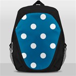 Polka Dots - White on Cerulean Backpack Bag