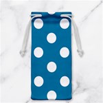 Polka Dots - White on Cerulean Jewelry Bag